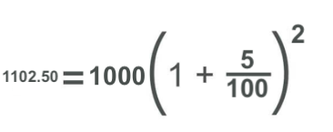 Example of the use of the Compound Interest Formula